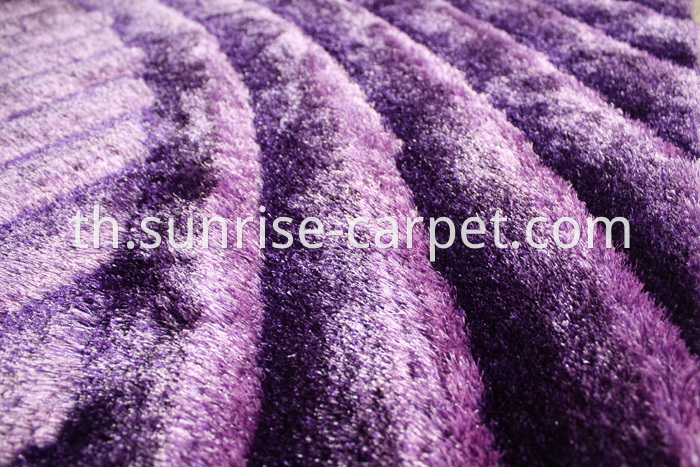 Polyester Silk Shaggy 3D design Rug